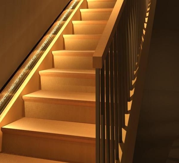 الإضاءة الخطية في السلالم, كيفية إضاءة السلالم