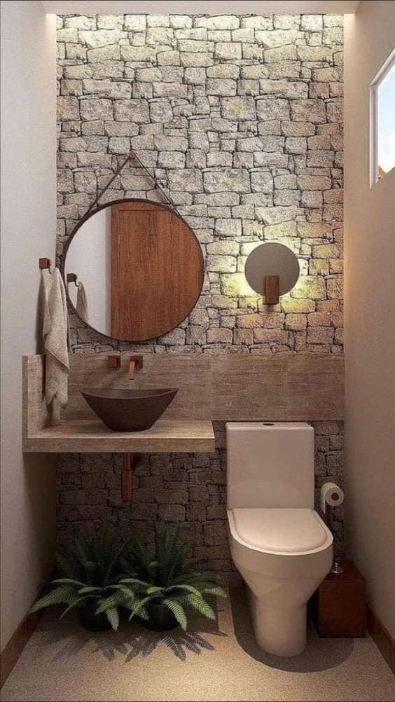 ديكور حمام بالحجر