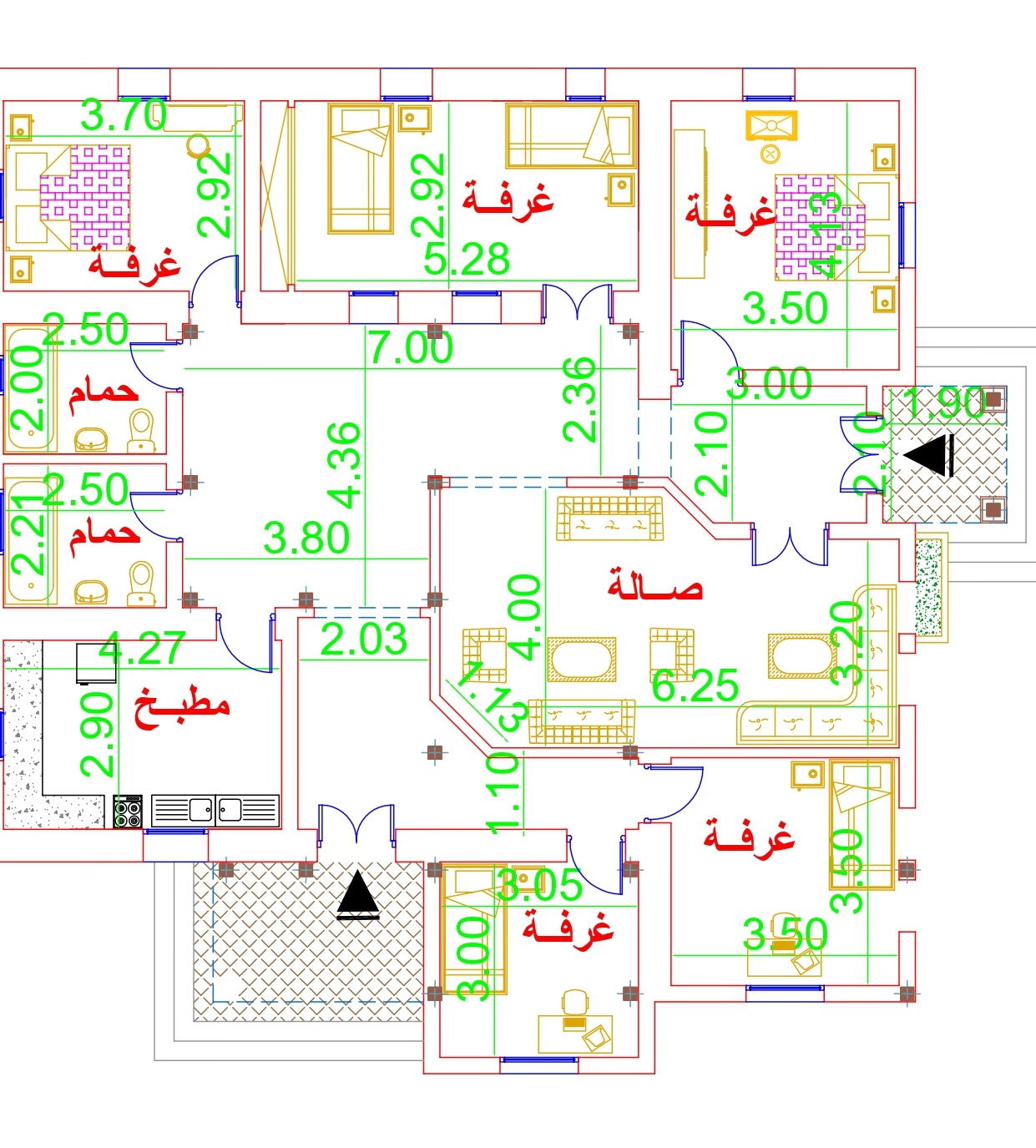 شاهد أبرز أفكار مخطط بيت 2024 بالصور 5 plan 206