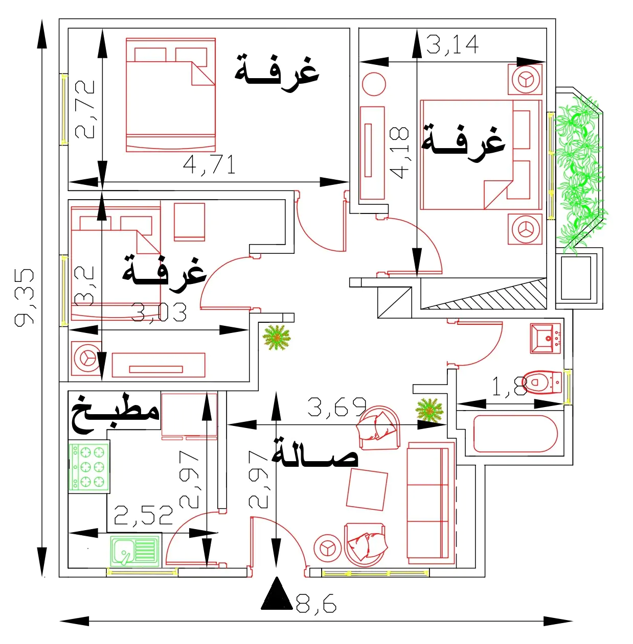 تعرف على أقوى أفكار مخططات تصميم بيت و تصاميم منازل 2024 5 80.2